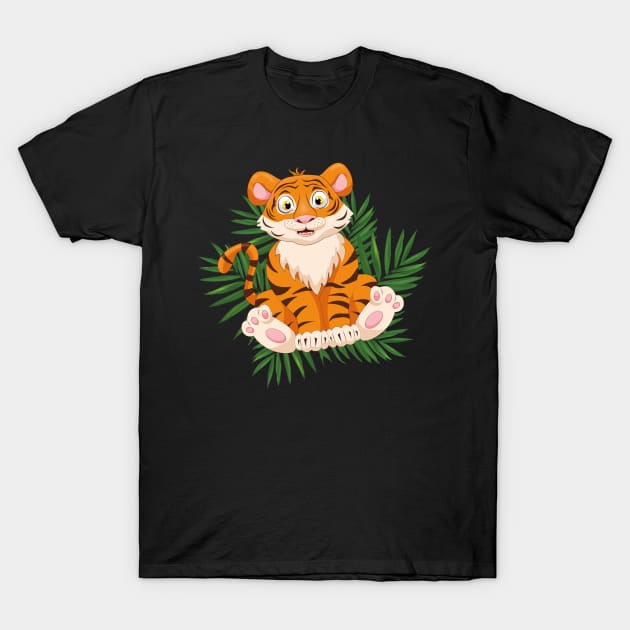 A tiger cub in the foliage T-Shirt by Super print